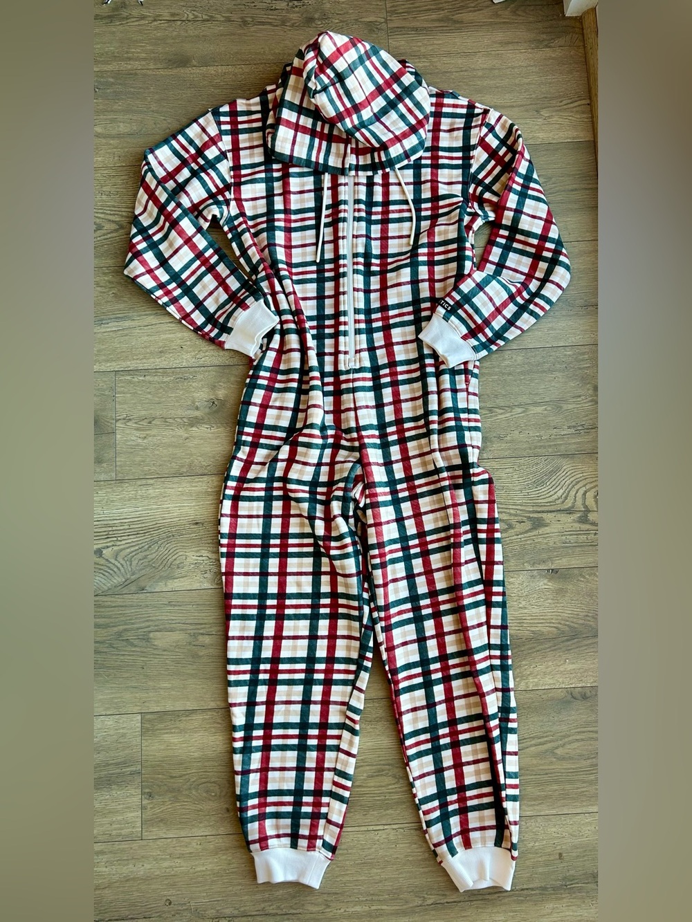 Fabletics Plaid Holiday Onesie